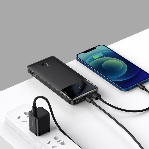 Батарея універсальна Baseus Bipow Digital Display 10000mAh 15W Black (PPDML-I01)
