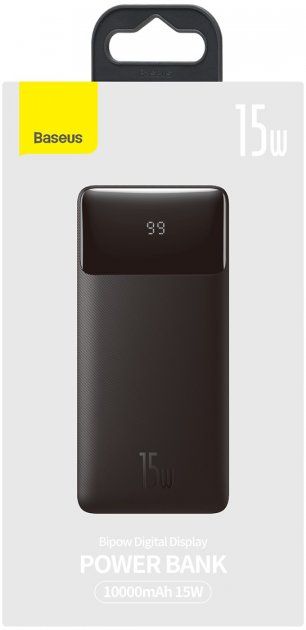 Батарея універсальна Baseus Bipow Digital Display 10000mAh 15W Black (PPDML-I01)
