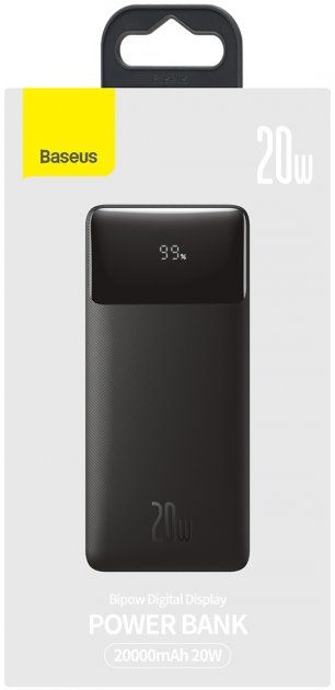 Батарея універсальна Baseus Bipow Digital Display 20W 20000 mAh Black (PPDML-M01)