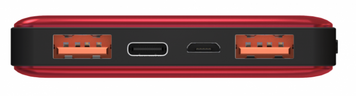 Батарея універсальна Energizer 10000 mAh, Li-pol, QC 2.0, Type-C*1, USB*2, Type-C PD (red) (c)