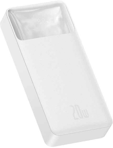 Батарея універсальна Baseus Bipow Digital Display 20W 30000mAh White (PPDML-N02)