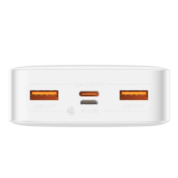 Батарея універсальна Baseus Bipow Digital Display Powerbank 20000mAh 20W White (PPDML-M02)