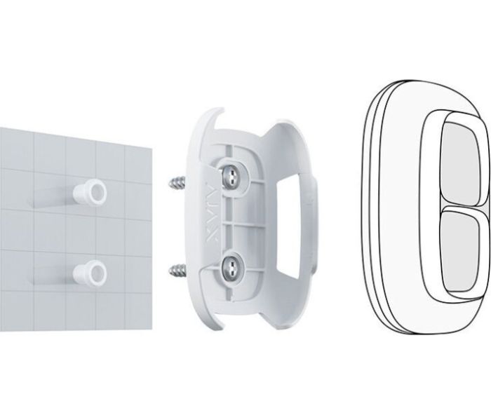 Тримач для фіксації тривожної кнопки Ajax Button, Double Button Holder, білий (000020422)