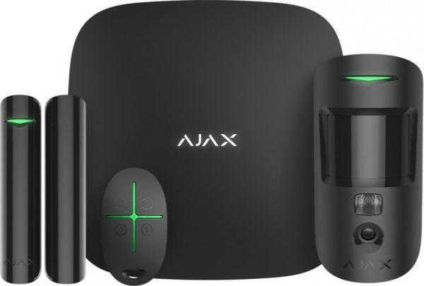 Комплект 4G (LTE) сигналізації Ajax StarterKit Cam Plus black (000019876)
