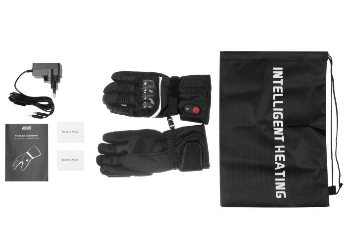 Рукавички з підігрівом 2E Rider Black