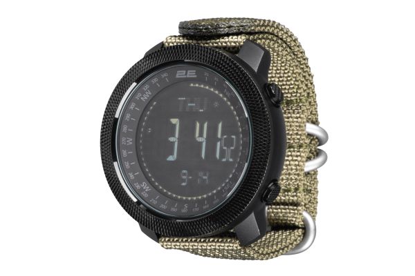 Тактичний годинник 2E Trek Pro Black-Green з компасом, барометром та крокоміром