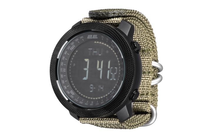 Тактичний годинник 2E Trek Pro Black-Green з компасом, барометром та крокоміром