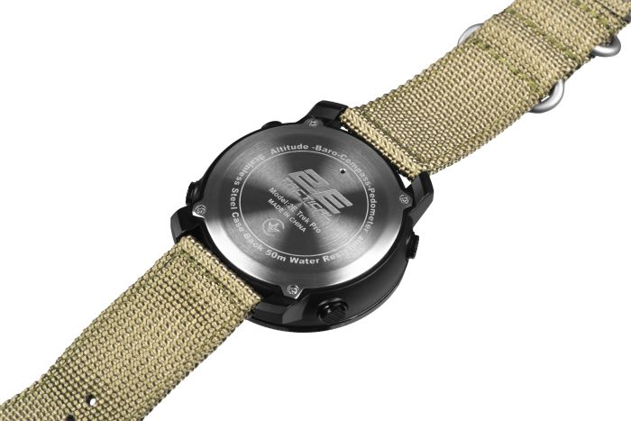 Тактичний годинник 2E Trek Pro Black-Green з компасом, барометром та крокоміром