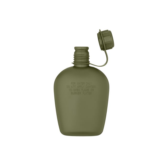 Фляга тактична у чохлі 2E Flask WB01, 1л, з кружкою для їжі, олива (2E-TACFWB01-ODGN)