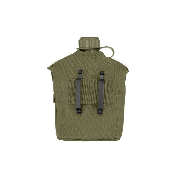 Фляга тактична у чохлі 2E Flask WB01, 1л, з кружкою для їжі, олива (2E-TACFWB01-ODGN)