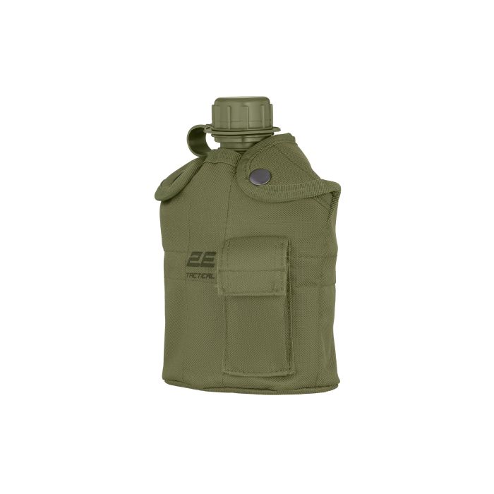 Фляга тактична у чохлі 2E Flask WB01, 1л, з кружкою для їжі, олива (2E-TACFWB01-ODGN)