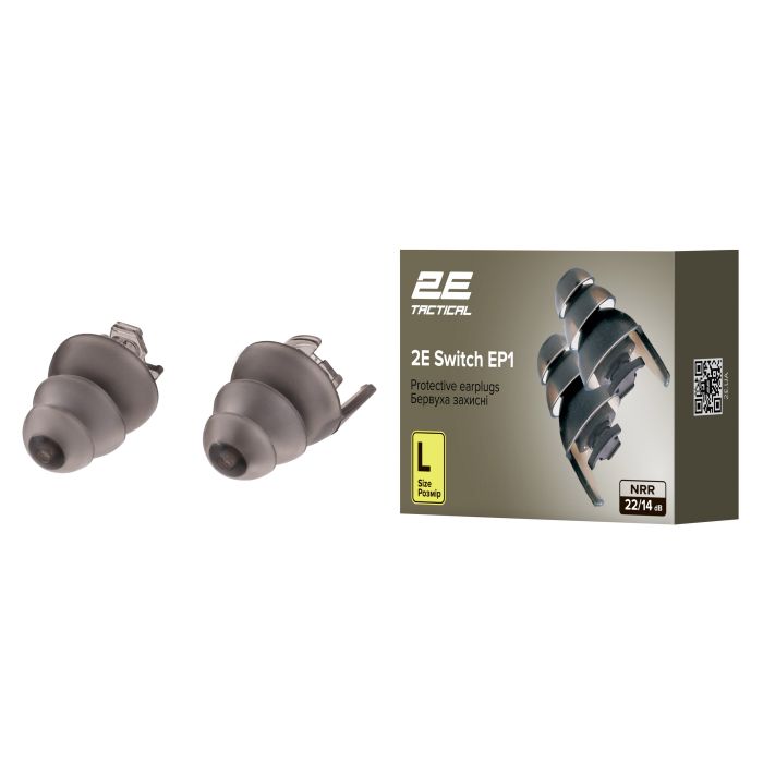 Бервуха захисні 2E Switch EP1 Black з перемикачем, NRR 22/14 dB, пасивні