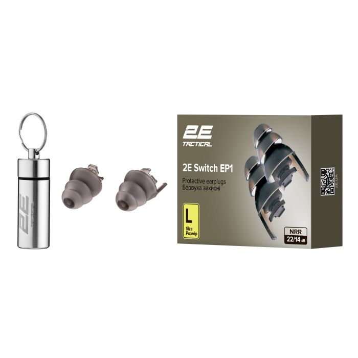 Бервуха захисні 2E Switch EP1 Black з перемикачем, NRR 22/14 dB, пасивні