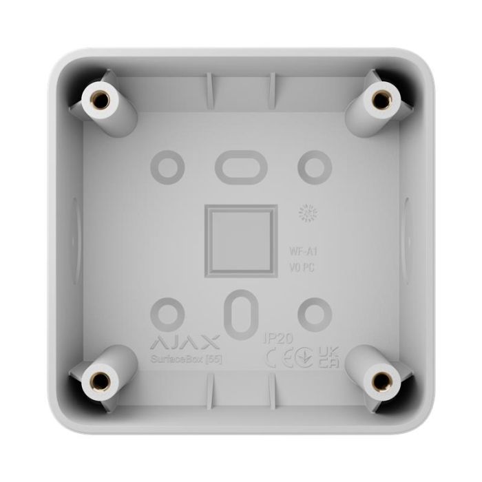 Монтажна коробка Ajax SurfaceBox, для вимикачів Ajax LightSwitch, розеток Ajax Outlet, біла (000053561)