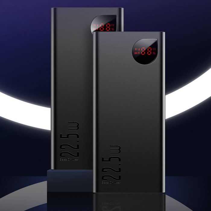 Батарея універсальна Baseus Adaman Metal Digital Display 22.5W 20000mAh black (PPAD000101)