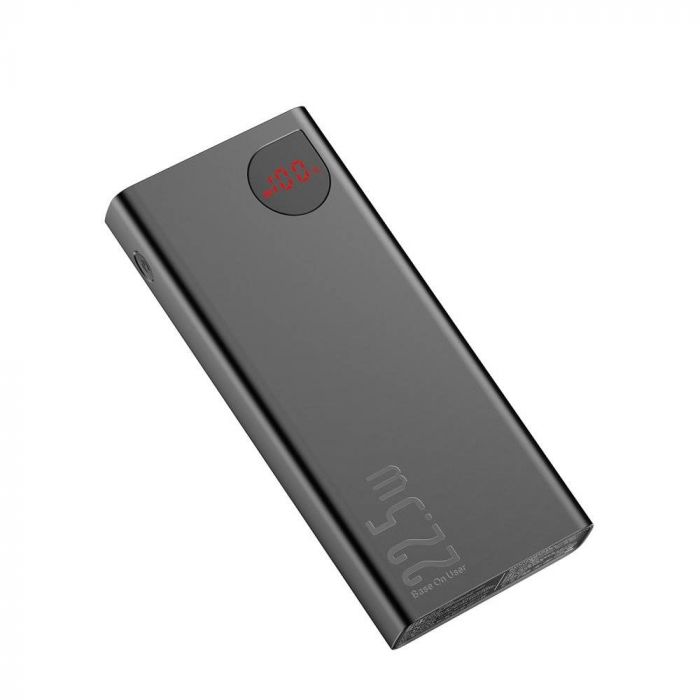 Батарея універсальна Baseus Adaman Metal Digital Display 22.5W 20000mAh black (PPAD000101)