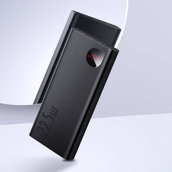 Батарея універсальна Baseus Adaman Metal Digital Display 22.5W 20000mAh black (PPAD000101)