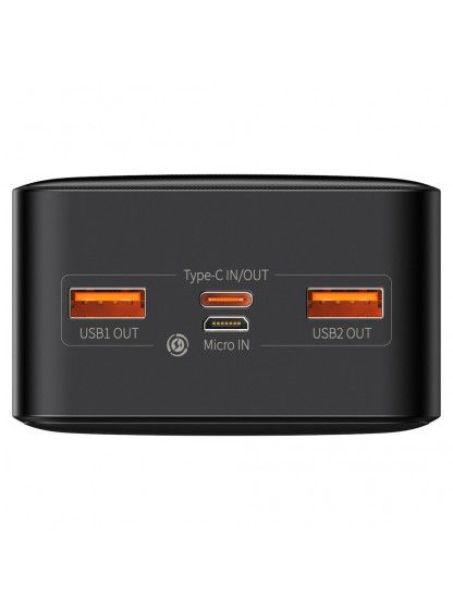 Батарея універсальна Baseus Bipow Digital Display 20W 30000mAh Black (PPDML-N01)