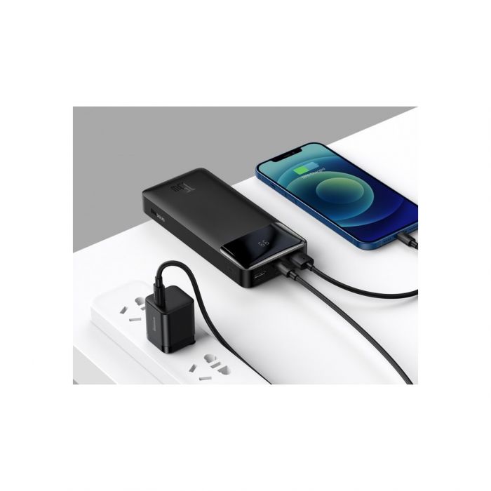 Батарея універсальна Baseus Bipow Digital Display 15W 30000mAh Black (PPDML-K01)