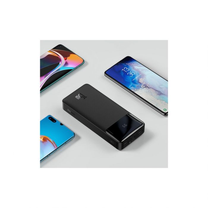 Батарея універсальна Baseus Bipow Digital Display 15W 30000mAh Black (PPDML-K01)
