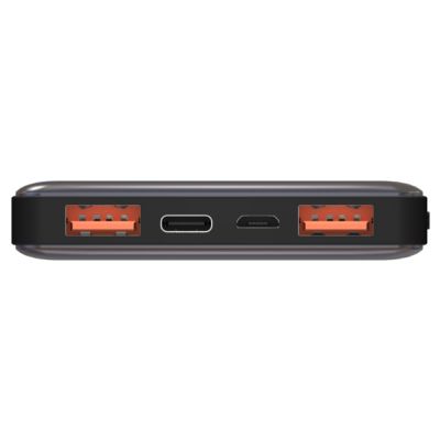 Батарея універсальна  Energizer 10000 mAh, Li-pol, QC 2.0, Type-C*1, USB*2, Type-C PD (grey) (UE10015PQ_grey)