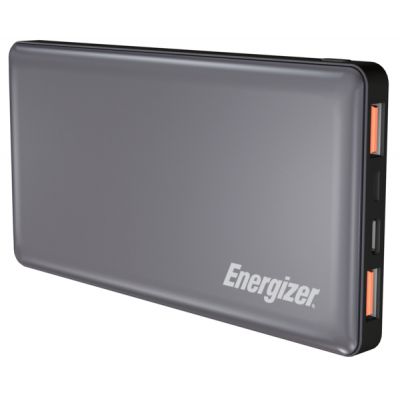 Батарея універсальна  Energizer 10000 mAh, Li-pol, QC 2.0, Type-C*1, USB*2, Type-C PD (grey) (UE10015PQ_grey)