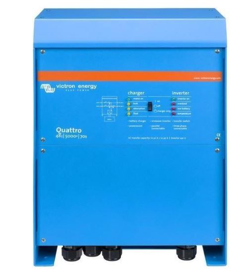 Гібридний сонячний інвертор (hybrid) Victron Energy Quattro 48/10000/140-100/100 (QUA481030010)